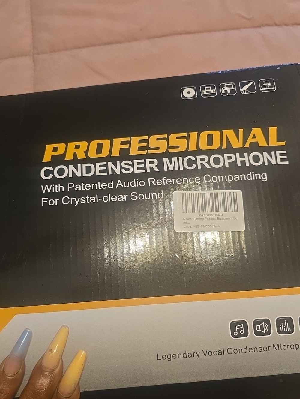 Professional Condenser Microphone - Black & Yellow